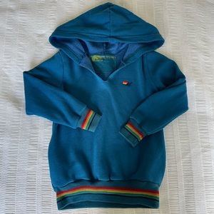 Aviator Nation kids prism split neck pullover hoodie - size 8